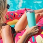 koodee 20 oz Tumbler with Lid and Straw -4 Pack Insulated Skinny Tumblers Stainless Steel Double Wall Water Cup (Yellow/Teal/Sky Blue/Wine Red) - Image 6