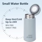 Simcat 9 oz Small Stainless Steel Vacuum Insulated Water Bottle with Silicone Handle and Leakproof Lid, Cold and Hot Drinks, for Travel, Gym, Camping and Hiking (Cyan) - Image 3