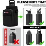 NATURE PIONEOR Water Bottle Holder with Adjustable Strap - Half/One Gallon (64/128oz) Insulated Water Bottle Sling Carrier with Phone Pocket & Paracord Handle, Outdoor Camping, Hiking, Gym - Image 3