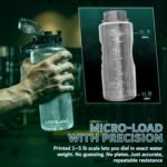 Barbottle, Gym Water Bottle with Measurement Scale, 1-5 lb Water Weight Capacity, Wide Mouth Flip Top Lid with Carry Loop, Forearm Roller 2.0 Compatible - Image 4