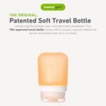 humangear GoToob+ (Small) | Refillable Silicone Travel Bottle | Locking Lid | Food-Safe Material | Orange, Small (1.7 fl.oz; 53ml) - Image 3