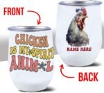 Adorable Chicken Lover Tumbler for Coworkers and Friends Customized Name Tumbler Personalized With Lid Engraved 12oz with Lid - Image 5