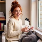 Cats Water Bottle 32oz, Cat Lover Gifts Travel Stainless Steel Tumbler, Keeps Drinks Cold & Hot, Double Wall Vacuum Insulated Coffee Cup, Christmas Birthday Cat Themed Gift for Cats Lover Women - Image 4