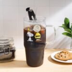 Peanuts Snoopy Glass Cups with Lids and Straws - 40 Oz Tumbler with Handle and Straw Glass Water Bottles Drinking Glasses with Straws Iced Coffee Cups Travel Coffee Mug Smoothie Tumbler - Image 3