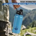 32 oz Insulated Water Bottle, Keep Cold 24H, Leak Proof Stainless Steel Water Bottle with Spout Lid - Image 5
