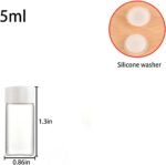 5ml Clear Glass Vial 20pcs with white Screw cap and inner plug 20pcs, leak-proof Glass Bottle Sealed Sample Vials - Image 3