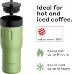BOBBER 16 oz Stainless Steel Travel Mug Leak-Proof, Spill-Proof, Vacuum Insulated Coffee Tumbler for Car, Men Dishwasher Safe, Fits Car Cup Holder, Keeps Hot for 8 Hours (Green) - Image 3