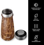 S'well Stainless Steel Traveler, 16oz, Teakwood, Triple Layered Vacuum Insulated Containers Keeps Drinks Cold for 24 Hours and Hot for 12, BPA Free, Easy Carrying On the Go - Image 4