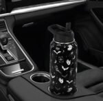 Goth Water Bottle with Straws Double Walled Vacuum Insulated Sports Bottle Goth Bats Travel Thermal Cup Leak Proof Stainless Steel Tumbler Witchy Decor Gifts-32 OZ - Image 7