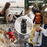 Goth Water Bottle with Straws Double Walled Vacuum Insulated Sports Bottle Goth Bats Travel Thermal Cup Leak Proof Stainless Steel Tumbler Witchy Decor Gifts-32 OZ - Image 8