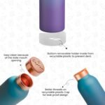 100% Pure Copper Water Bottle for Drinking – 30 oz (900 ml), Leak-Proof Ayurvedic Benefits Drinkware – Ombre Blue Finish, Eco-Friendly – Ideal for Yoga, Gym, Office, Travel - Image 3