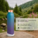 100% Pure Copper Water Bottle for Drinking – 30 oz (900 ml), Leak-Proof Ayurvedic Benefits Drinkware – Ombre Blue Finish, Eco-Friendly – Ideal for Yoga, Gym, Office, Travel - Image 6