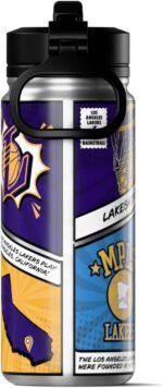 Hydrapeak x NBA Los Angeles Lakers 20 oz Stainless Steel Water Bottle, Officially Licensed Double Wall Insulated Sports Bottle with Straw Lid, Reusable Leakproof Gift for Kids & Adults - Image 4