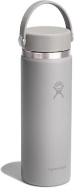Hydro Flask Water Bottle - Insulated Stainless Steel - Wide Mouth Flex Lid, Non Spill, Leakproof and Refillable in 20 Oz Birch Gray - Image 3