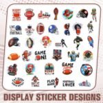 12 Pack 20 oz Football Water Bottle Bulk with Stickers & Lanyards Reusable Sports Squeeze Bottles for Party Favor Players Lovers Team Gifts - Image 6