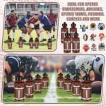 12 Pack 20 oz Football Water Bottle Bulk with Stickers & Lanyards Reusable Sports Squeeze Bottles for Party Favor Players Lovers Team Gifts - Image 7