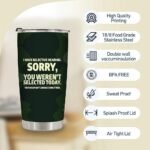 I Have Selective Hearing,Dark Humor Office Gifts for Coworker Boss Colleague,20 Oz Insulated Stainless Steel Tumbler,Funny Travel Coffee Mug,Sarcastic Birthday Gift for Friends,Women,Men,1 Pcs - Image 3