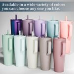 Leak proof No Spill Insulated Water Bottle 40 Oz Leakproof Tumbler Cup with Handle and Flip Straw （Dune） - Image 6