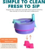 Elemental 32 oz 100% Leak Proof Tumbler with Handle & Straw - Stainless Steel Double Wall Insulated Tumbler for Hot and Cold Beverages - Travel Coffee Mug with Sip & Straw Lid - Black Leopard - Image 6