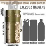 IronSeals Adjustable Tactical Water Bottle Pouch Foldable MOLLE Water Bottle Holder Drawstring Open Top Travel Water Bottle Bag - Image 3