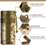 IronSeals Adjustable Tactical Water Bottle Pouch Foldable MOLLE Water Bottle Holder Drawstring Open Top Travel Water Bottle Bag - Image 4