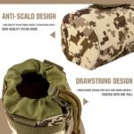 IronSeals Adjustable Tactical Water Bottle Pouch Foldable MOLLE Water Bottle Holder Drawstring Open Top Travel Water Bottle Bag - Image 5