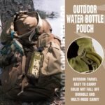IronSeals Adjustable Tactical Water Bottle Pouch Foldable MOLLE Water Bottle Holder Drawstring Open Top Travel Water Bottle Bag - Image 6