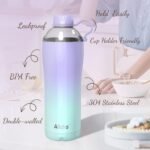 Insulated Water Bottle for Women, 24 oz Stainless Steel Water Bottles, Double Walled, 2 Lids (Chug & Tumbler) - Hydrate & Caffeinate,Available Gift Wrapping - Image 4