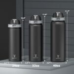40 oz Insulated Water Bottle for Sports: Meoky Stainless Steel Water Bottle with 2-in-1 Straw and Spout Lid - Leak Proof, Cold for 24 Hours, Protective Silicone Base, BPA-Free for Gym, Night - Image 4