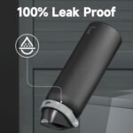 40 oz Insulated Water Bottle for Sports: Meoky Stainless Steel Water Bottle with 2-in-1 Straw and Spout Lid - Leak Proof, Cold for 24 Hours, Protective Silicone Base, BPA-Free for Gym, Night - Image 7