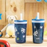 Zak Designs Disney Mickey Mouse Kelso Tumbler Set, Leak-Proof Screw-On Lid with Straw, Bundle for Kids Includes Plastic and Stainless Steel Cups with Bonus Sipper (3pc Set, Non-BPA) - Image 3