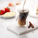 JoyJolt Pivot Double Insulated Cocktail Glasses - Set of 2 Unique 8 oz Double Wall Tumbler - Engaging Optical Effect Double Wall Glass - Suitable for Tea, Cappuccino, Coffee, or Iced Beverages - Image 5