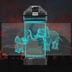 YuanDian Elephant Gift, Light Up Kids Animal Water Bottle - 14 OZ 400ml Tritan BPA Free - Cool Drink Bottles Gift for School Kids Boy Girl Child Men - Image 5