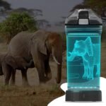 YuanDian Elephant Gift, Light Up Kids Animal Water Bottle - 14 OZ 400ml Tritan BPA Free - Cool Drink Bottles Gift for School Kids Boy Girl Child Men - Image 6