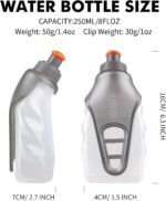 AONIJIE 8 oz Running Water Bottle with Clip, Small Leak-Proof Handheld Bottle with Silicone Spout for Runners, Walking & Cycling - Image 3