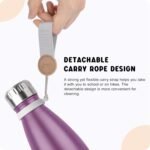 Kids Water Bottle-9 oz Small Water Bottle for School Stainless Steel Vacuum Insulated Leak Proof Cola Shape Mini Water Bottle for Boys Girls(Dark Purple) - Image 3