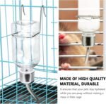 POPETPOP 2Pcs Pet Water Feeder Bunny Fountain Drinking Bottle for Small Pets Automatic Hanging Dispenser for Hamsters and Rabbits Design - Image 4