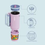 NAYAD Insulated Tumbler with Foldable Handle & Detachable Snack Box - 23oz Stainless Steel Travel Mug with Straw Lid,Leak-Proof Design for Travel,Gym,Gift for and women Daily Use(pink) - Image 4