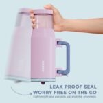 NAYAD Insulated Tumbler with Foldable Handle & Detachable Snack Box - 23oz Stainless Steel Travel Mug with Straw Lid,Leak-Proof Design for Travel,Gym,Gift for and women Daily Use(pink) - Image 6