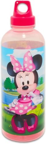 Disney Minnie Mouse Sports Water Bottle Set - Bundle of 30oz Reusable Plastic Tumbler Cup with Twist Top, Sticker, More | Minnie School Supplies - Image 3