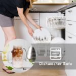 ANOTION Mason Jar with Lid and Straw, 24 oz Regular Mouth Mason Jars with Handle Drinking Glasses Tumbler Reusable Cups Smoothie Water Bottles for Iced Coffee (Classic 2 cups Style) - Image 5