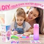 ASIOWELY Decorate Your Own Water Bottle Kits for Girls Age 4-12, Flower Diamond Painting Art and Crafts for Boys Age 4-6-8-10, Fun Gifts Toys for School Birthday Valentines Day - Image 3