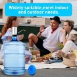 3 & 5 Gallon Water Jug Cap Reusable - Water Bottle Caps Fits 55mm Bottles,Silicone Non- Spill Lids for Anti-Splash (3 Pack) - Image 5