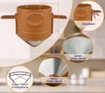 ZK&HX LIFE Pour Over Coffee Maker,Travel Coffee Mug,Insulated Coffee Mug,Camping Coffee Makers,Tea Infuser Mug for Loose Leaf Tea,Travel & On the GO - Image 4