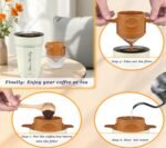 ZK&HX LIFE Pour Over Coffee Maker,Travel Coffee Mug,Insulated Coffee Mug,Camping Coffee Makers,Tea Infuser Mug for Loose Leaf Tea,Travel & On the GO - Image 5