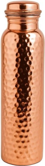 Copper Water Bottle-34oz-Handcrafted Ayurvedic 100% Pure Copper Water Bottle for Drinking Leak-Proof Lid BPA Free Non-Insulated & Eco Friendly with Premium Quality for Sport & Travel - Image 3