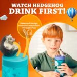 Kids Water Bottle, Toddler Cups, Tumbler with Lid and Straw, Travel Sippy Cup for Water or Milk, Kids Cups with Lids for Toddlers 3 and Up, BPA Free Plastic, 12 oz (Trend Zoo Hedgehog) - Image 4