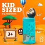 Kids Water Bottle, Toddler Cups, Tumbler with Lid and Straw, Travel Sippy Cup for Water or Milk, Kids Cups with Lids for Toddlers 3 and Up, BPA Free Plastic, 12 oz (Trend Zoo Hedgehog) - Image 6
