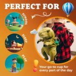 Kids Water Bottle, Toddler Cups, Tumbler with Lid and Straw, Travel Sippy Cup for Water or Milk, Kids Cups with Lids for Toddlers 3 and Up, BPA Free Plastic, 12 oz (Trend Zoo Hedgehog) - Image 9