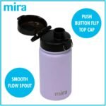 MIRA 12 oz Water Bottle with Spout Lid – Small Portable Vacuum Insulated Stainless Steel Thermo Flask for Travel, Hiking, Gym - Lavender Violet - Image 3